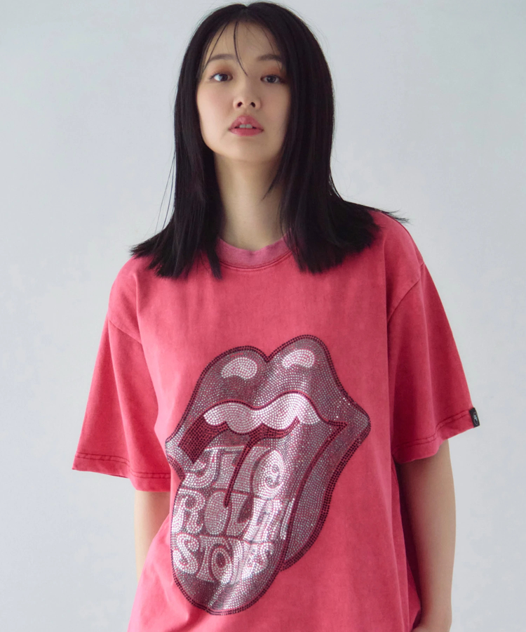 JACKROSE(ジャックローズ) |【The Rolling Stones×JACKROSE】 Lips&Tongue ラインストーン-SSTEE(MENS)