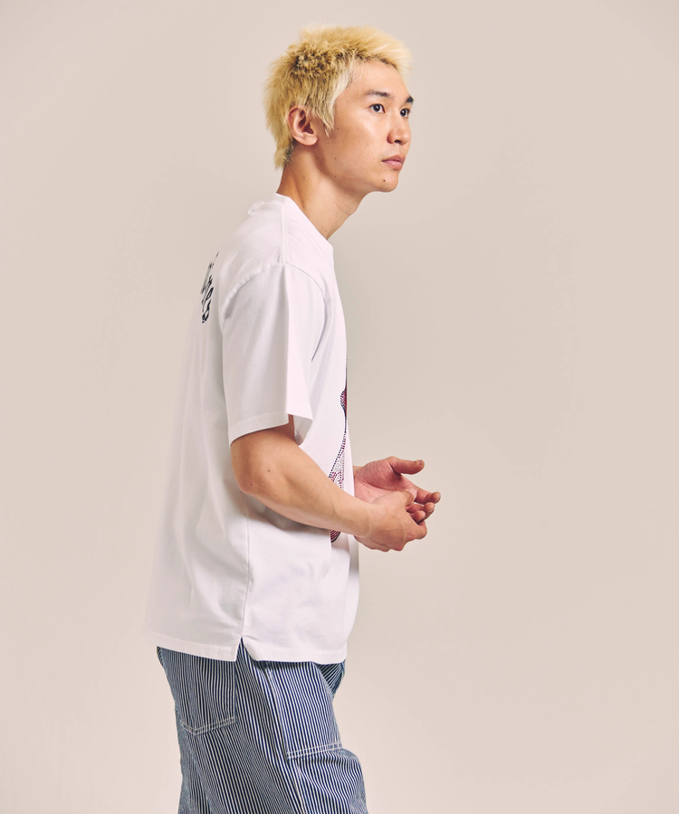 JACKROSE(ジャックローズ) |【The Rolling Stones×JACKROSE】Lips&Tongue ラインストーン-SSTEE(MENS)