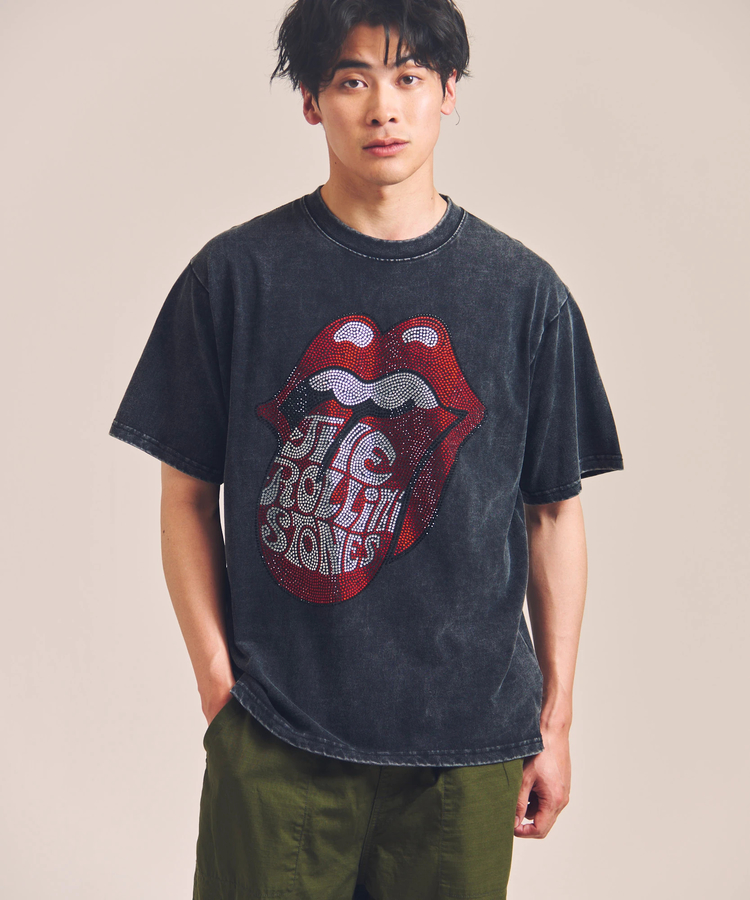 JACKROSE(ジャックローズ) |【The Rolling Stones×JACKROSE】Lips&Tongue ラインストーン-SSTEE(MENS)