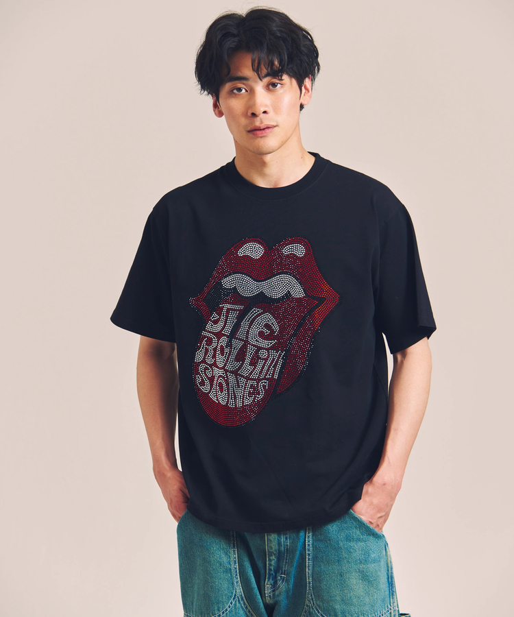 JACKROSE(ジャックローズ) |【The Rolling Stones×JACKROSE】Lips&Tongue ラインストーン-SSTEE(MENS)