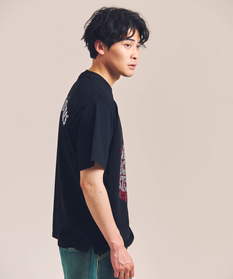 JACKROSE(ジャックローズ) |【The Rolling Stones×JACKROSE】Lips&Tongue ラインストーン-SSTEE(MENS)