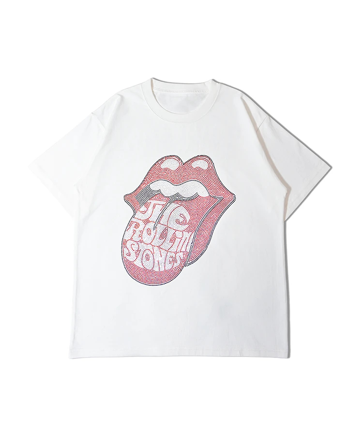 JACKROSE(ジャックローズ) |【The Rolling Stones×JACKROSE】Lips&Tongue ラインストーン-SSTEE(MENS)