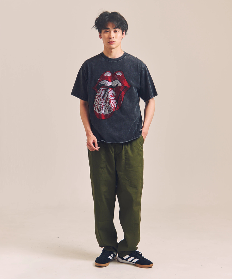 JACKROSE(ジャックローズ) |【The Rolling Stones×JACKROSE】Lips&Tongue ラインストーン-SSTEE(MENS)