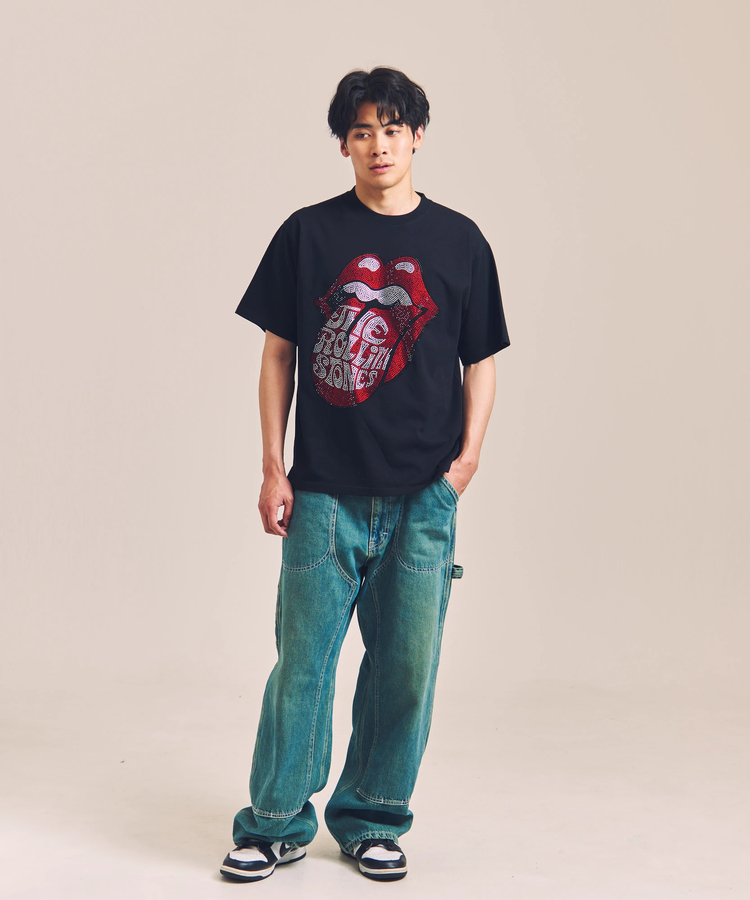 JACKROSE(ジャックローズ) |【The Rolling Stones×JACKROSE】Lips&Tongue ラインストーン-SSTEE(MENS)