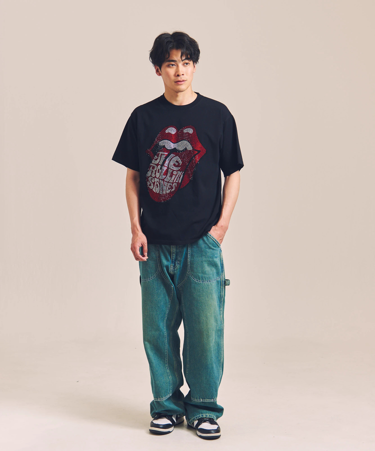 JACKROSE(ジャックローズ) |【The Rolling Stones×JACKROSE】Lips&Tongue ラインストーン-SSTEE(MENS)