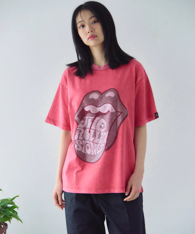 JACKROSE(ジャックローズ) |【The Rolling Stones×JACKROSE】 Lips&Tongue ラインストーン-SSTEE(MENS)
