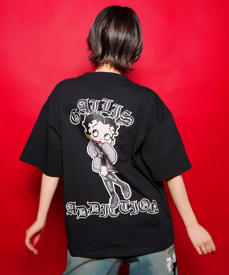 JACKROSE(ジャックローズ) |【BETTY BOOP×GALLIS ADDICTION】BACKイラスト S/STEE(MENS)