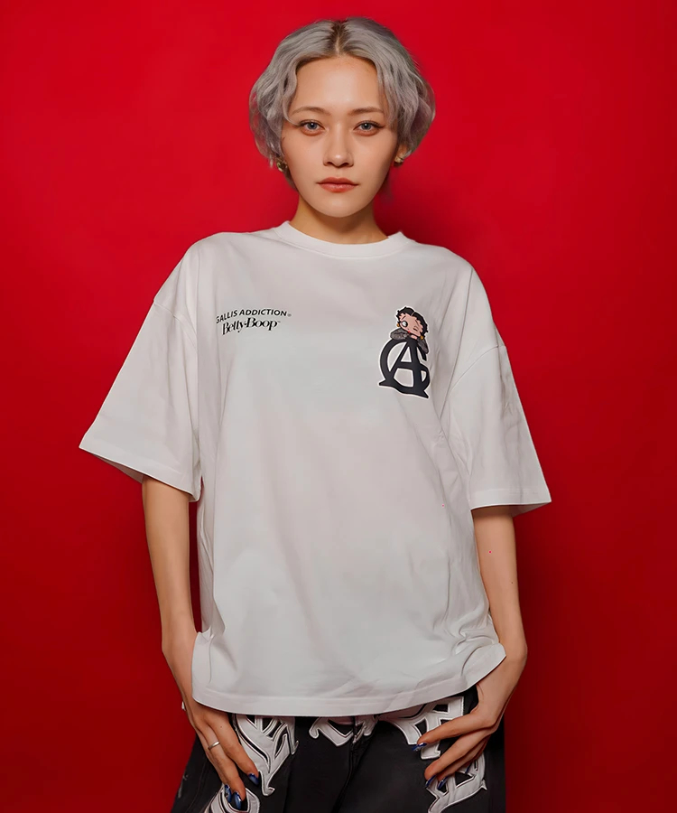 JACKROSE(ジャックローズ) |【BETTY BOOP×GALLIS ADDICTION】BACKイラスト S/STEE(MENS)