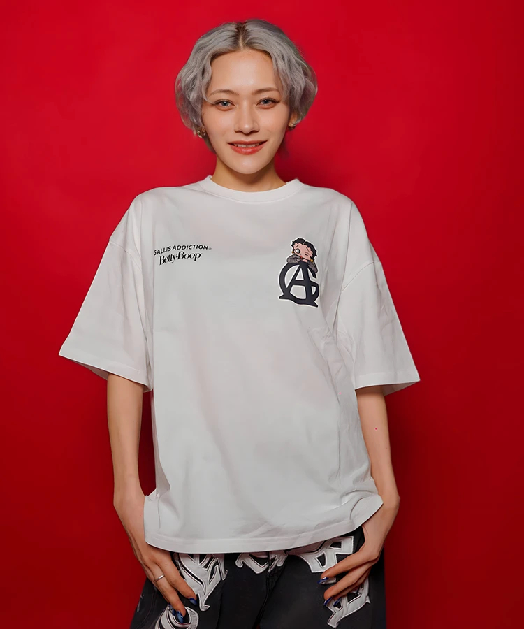 JACKROSE(ジャックローズ) |【BETTY BOOP×GALLIS ADDICTION】BACKイラスト S/STEE(MENS)