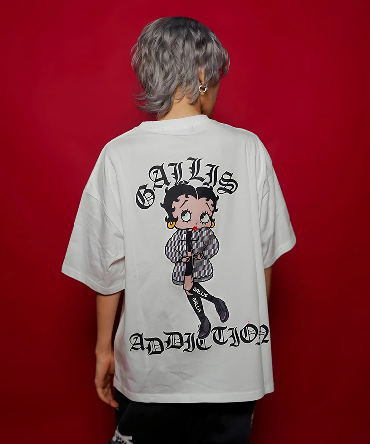 JACKROSE(ジャックローズ) |【BETTY BOOP×GALLIS ADDICTION】BACKイラスト S/STEE(MENS)