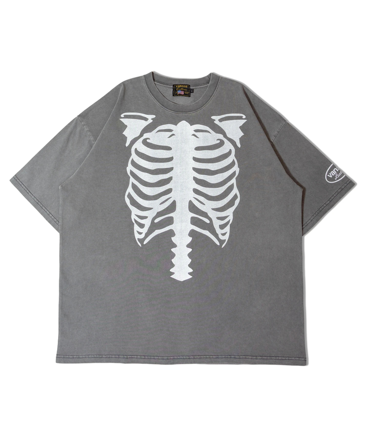 JACKROSE(ジャックローズ) |vanson/バンソン SKELTON BONES-Pigment Dyed SS Tee(MENS)