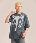 JACKROSE(ジャックローズ) |vanson/バンソン SKELTON BONES-Pigment Dyed SS Tee(MENS)