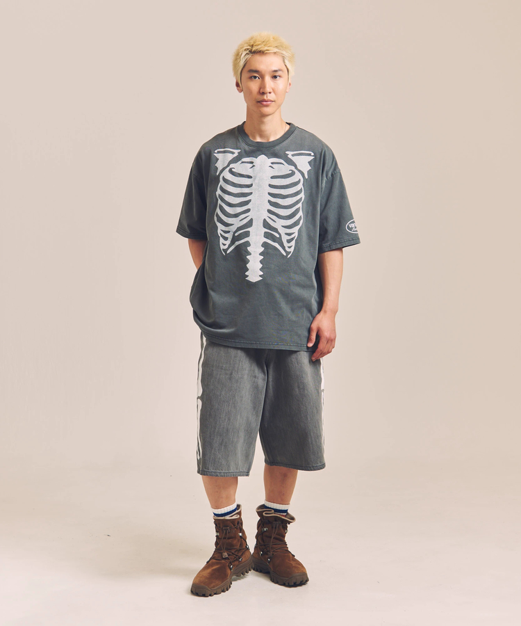 JACKROSE(ジャックローズ) |vanson/バンソン SKELTON BONES-Pigment Dyed SS Tee(MENS)