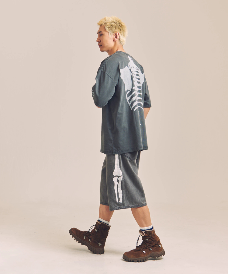 JACKROSE(ジャックローズ) |vanson/バンソン SKELTON BONES-Pigment Dyed SS Tee(MENS)