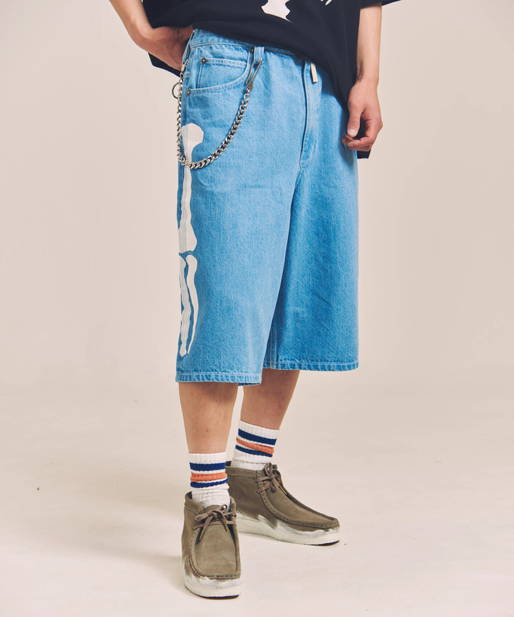 JACKROSE(ジャックローズ) |vanson/バンソン SKELTON BONES-Denim Shorts(MENS)