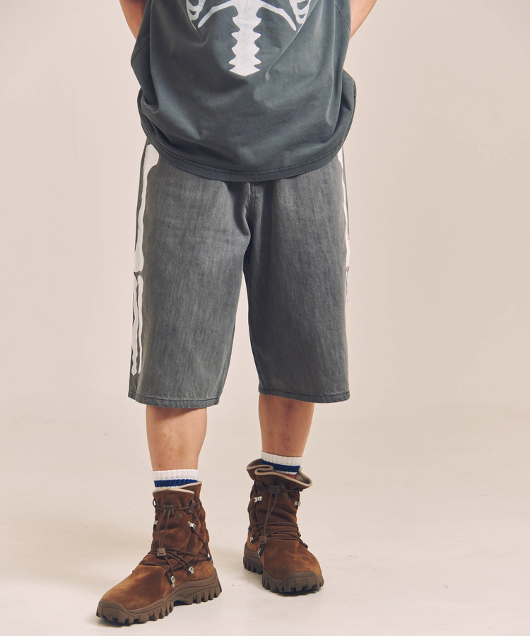 JACKROSE(ジャックローズ) |vanson/バンソン SKELTON BONES-Denim Shorts(MENS)