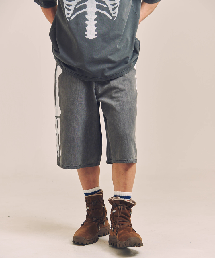 JACKROSE(ジャックローズ) |vanson/バンソン SKELTON BONES-Denim Shorts(MENS)