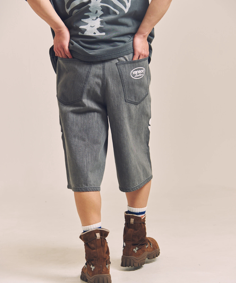 JACKROSE(ジャックローズ) |vanson/バンソン SKELTON BONES-Denim Shorts(MENS)