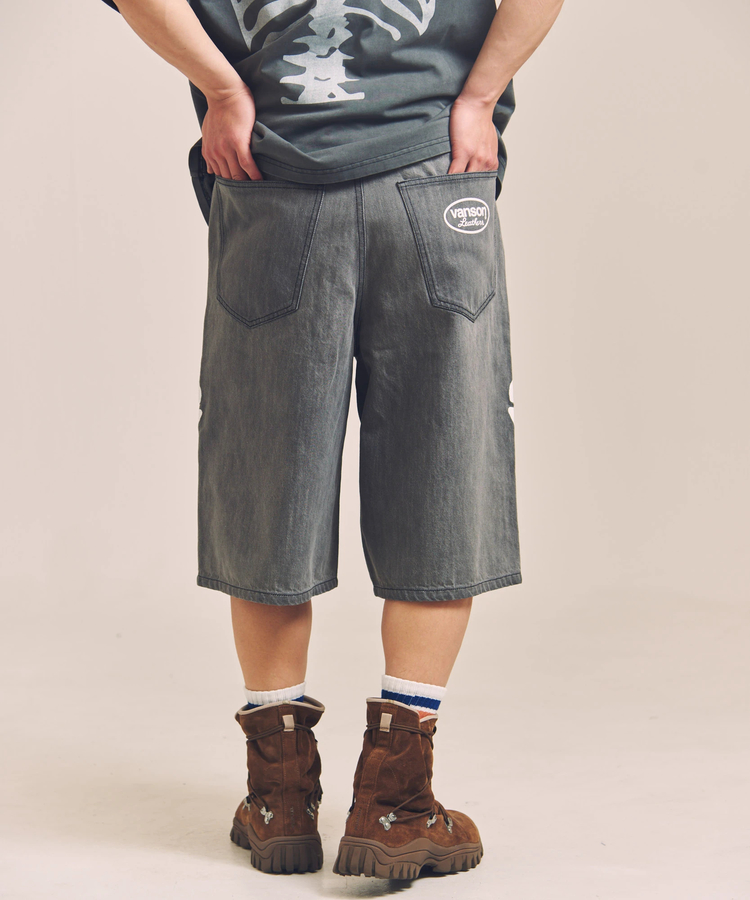 JACKROSE(ジャックローズ) |vanson/バンソン SKELTON BONES-Denim Shorts(MENS)