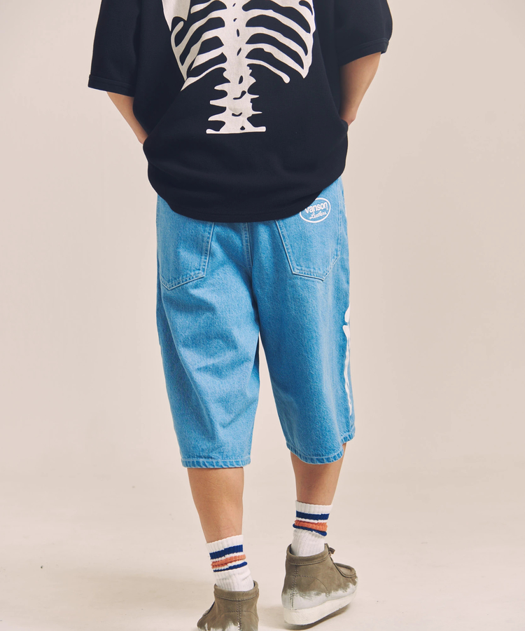JACKROSE(ジャックローズ) |vanson/バンソン SKELTON BONES-Denim Shorts(MENS)