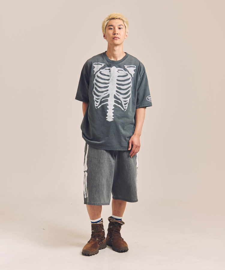 JACKROSE(ジャックローズ) |vanson/バンソン SKELTON BONES-Denim Shorts(MENS)