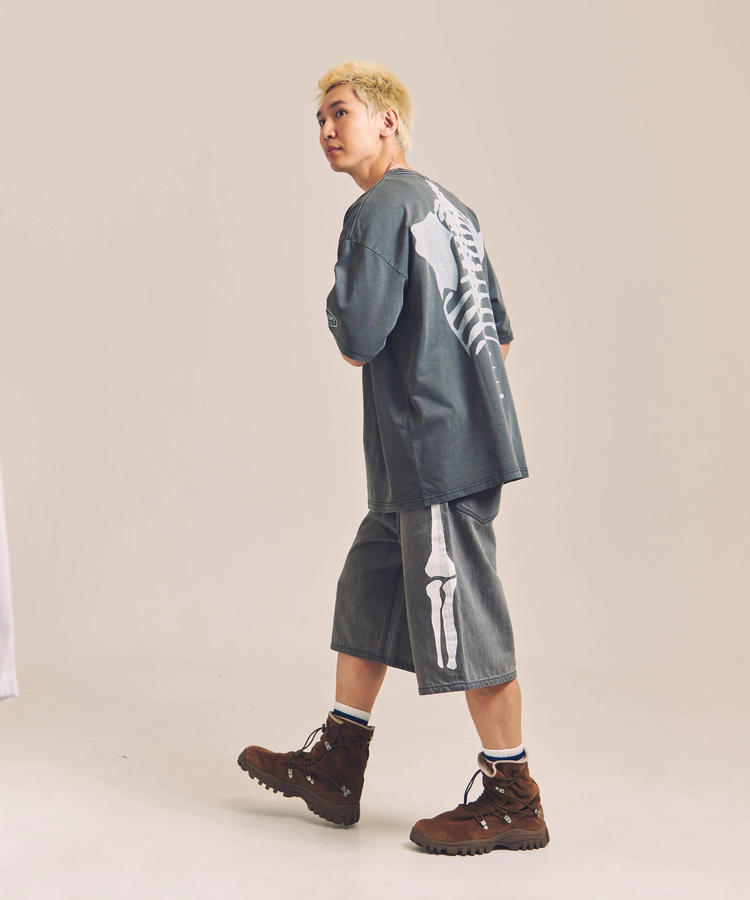 JACKROSE(ジャックローズ) |vanson/バンソン SKELTON BONES-Denim Shorts(MENS)