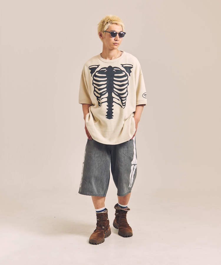 JACKROSE(ジャックローズ) |vanson/バンソン SKELTON BONES-Denim Shorts(MENS)