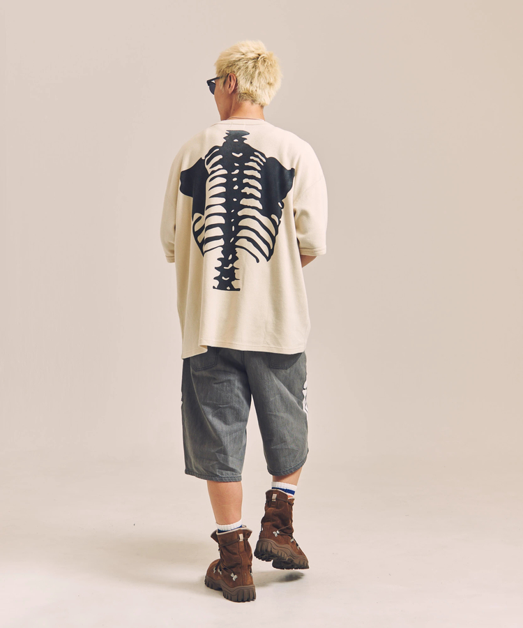 JACKROSE(ジャックローズ) |vanson/バンソン SKELTON BONES-Denim Shorts(MENS)