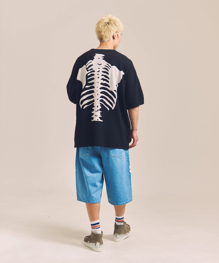 JACKROSE(ジャックローズ) |vanson/バンソン SKELTON BONES-Denim Shorts(MENS)