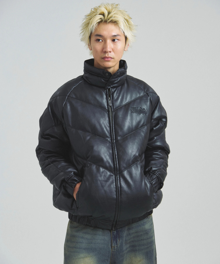 JACKROSE(ジャックローズ) |FIRST DOWN/ファーストダウン RITZ PU Leather V-Down JKT SMU(MENS)