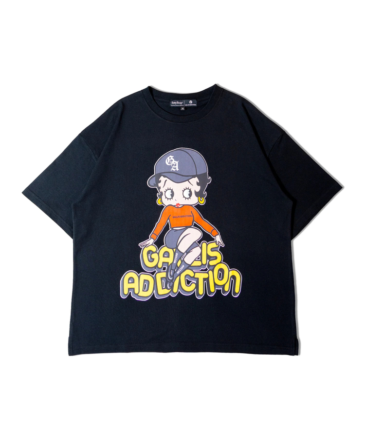 JACKROSE(ジャックローズ) |【BETTY BOOP×GALLIS ADDICTION】FRONT SITイラスト S/STEE(MENS)
