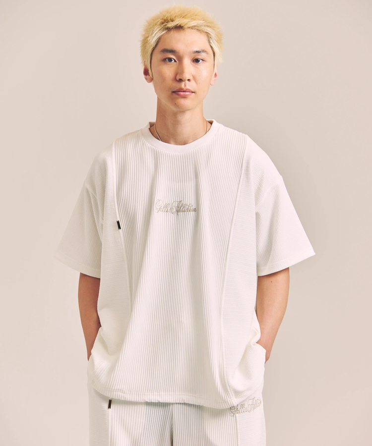 JACKROSE(ジャックローズ) |GA 切替PLEATS-SS TEE *セットアップ対応(MENS)