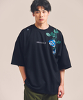 JACKROSE(ジャックローズ) |JE-ローズ&バタフライ刺繍-SSTEE(MENS)
