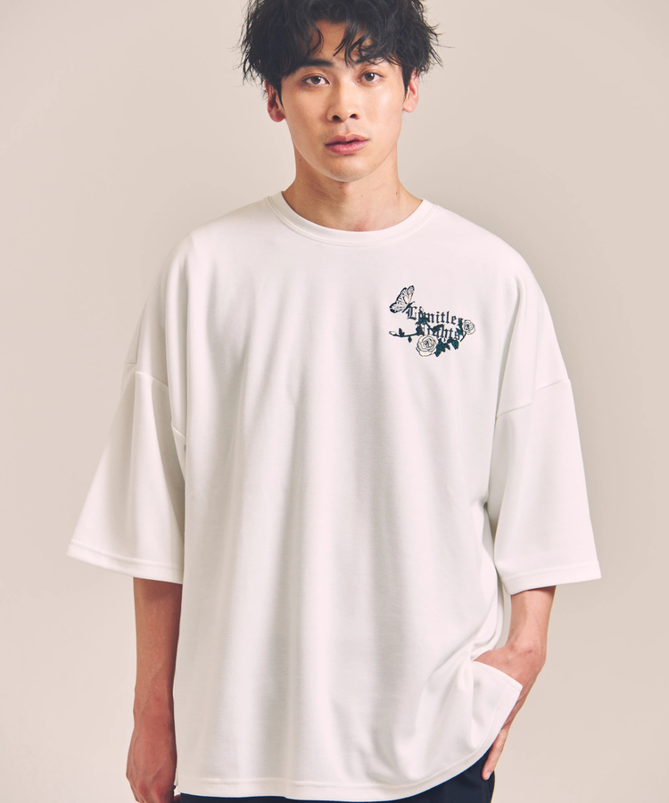 JACKROSE(ジャックローズ) |JE-ローズ&バタフライ刺繍-SSTEE(MENS)