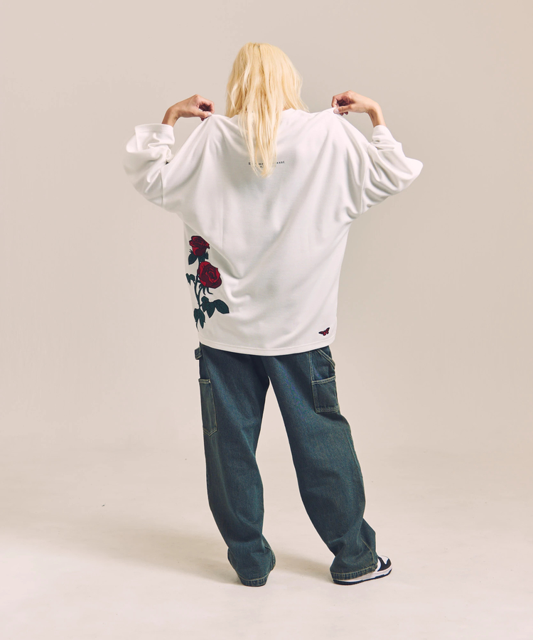 JACKROSE(ジャックローズ) |JE-ローズ&バタフライ刺繍-SSTEE(MENS)