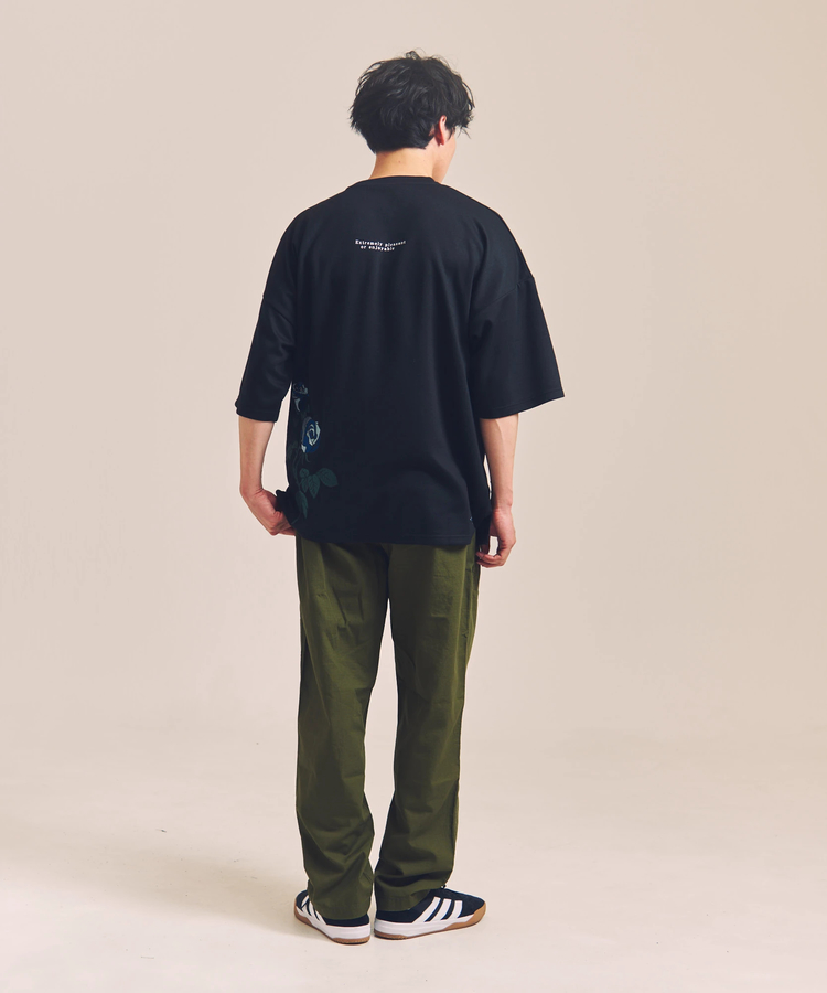JACKROSE(ジャックローズ) |JE-ローズ&バタフライ刺繍-SSTEE(MENS)