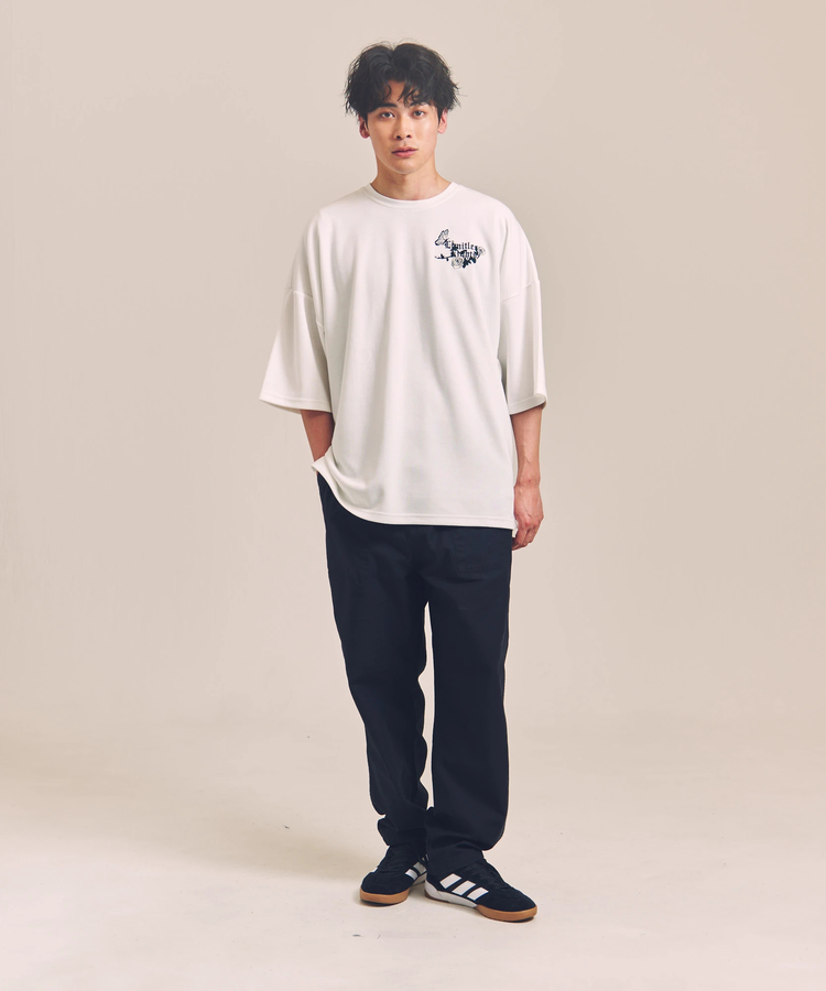 JACKROSE(ジャックローズ) |JE-ローズ&バタフライ刺繍-SSTEE(MENS)