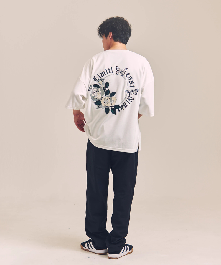 JACKROSE(ジャックローズ) |JE-ローズ&バタフライ刺繍-SSTEE(MENS)