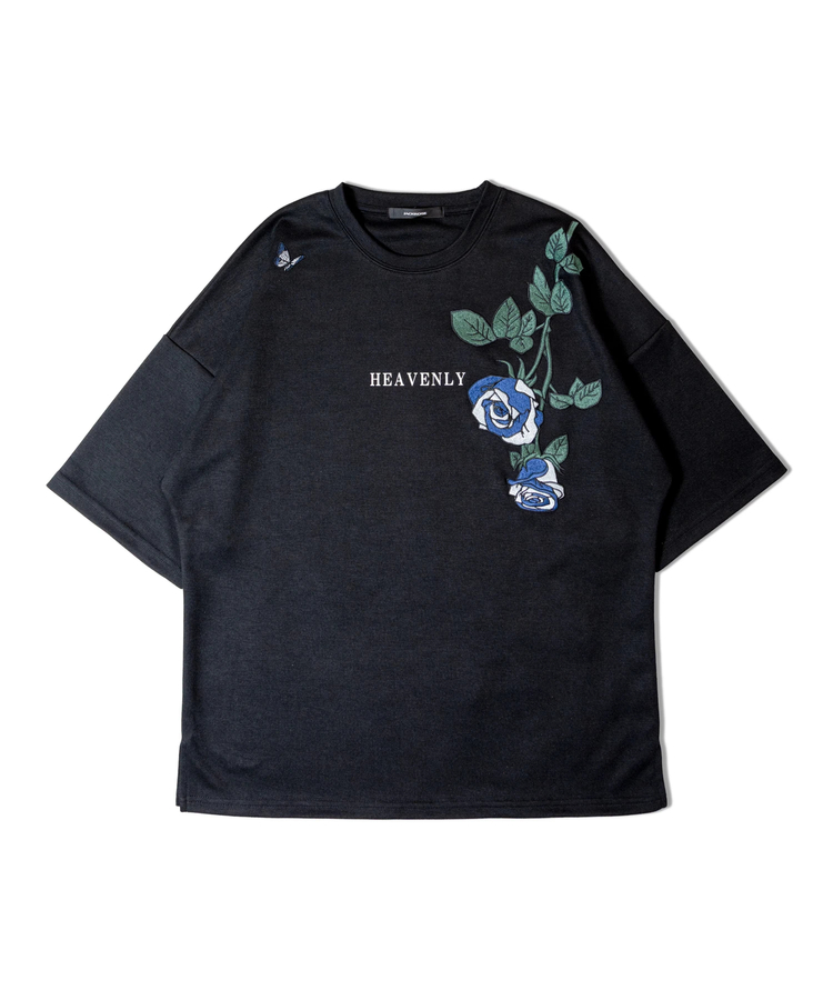 JACKROSE(ジャックローズ) |JE-ローズ&バタフライ刺繍-SSTEE(MENS)
