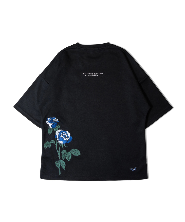 JACKROSE(ジャックローズ) |JE-ローズ&バタフライ刺繍-SSTEE(MENS)