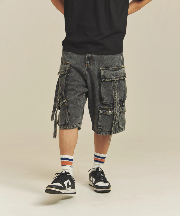 JACKROSE(ジャックローズ) |GA-10.5OZデニム加工テクノカーゴショーツ(MENS)
