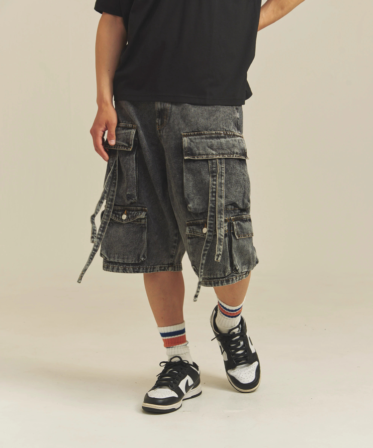 JACKROSE(ジャックローズ) |GA-10.5OZデニム加工テクノカーゴショーツ(MENS)