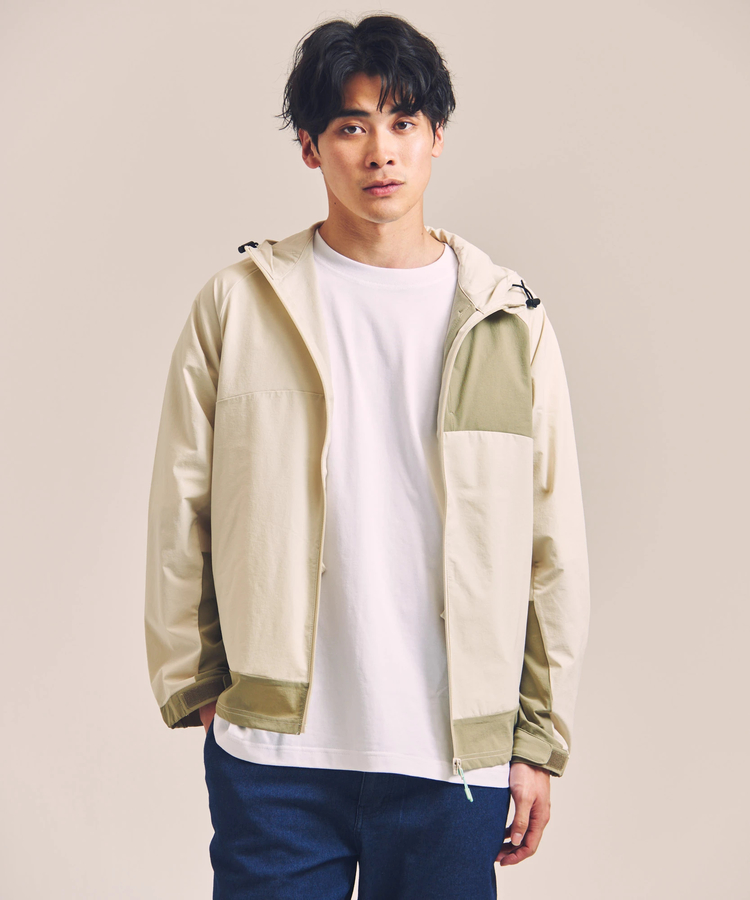 JACKROSE(ジャックローズ) |CREATION CUBE/クリエーションキューブ 3Dスリーブ ナイロンストレッチ ZIPパーカー(MENS)