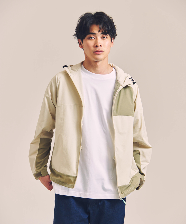 JACKROSE(ジャックローズ) |CREATION CUBE/クリエーションキューブ 3Dスリーブ ナイロンストレッチ ZIPパーカー(MENS)