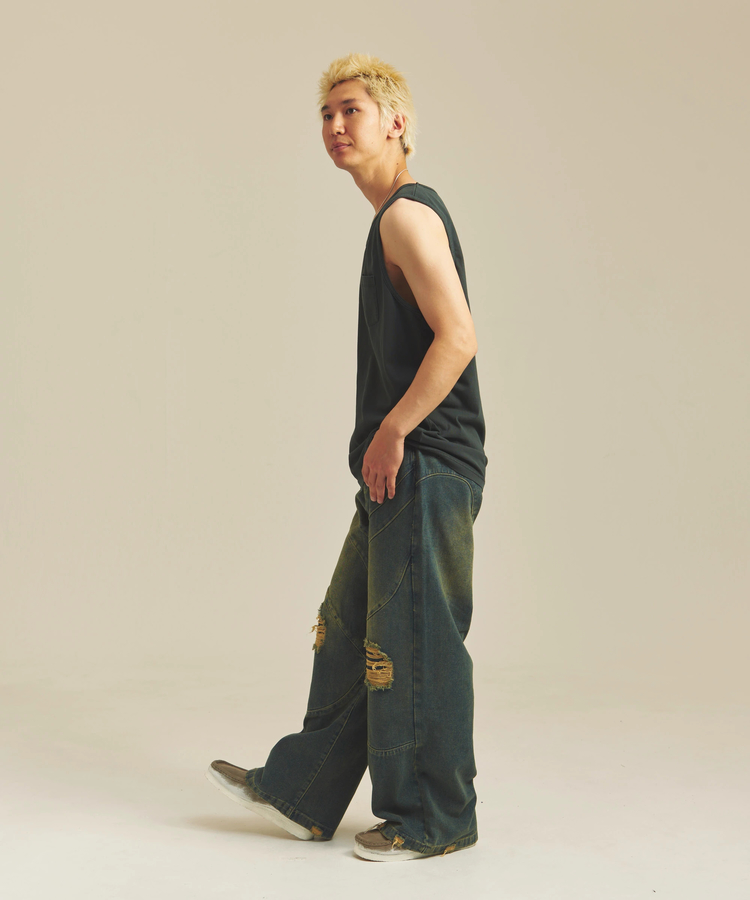 JACKROSE(ジャックローズ) |SHELTECH/シェルテック ピグメントプレーティング天竺-Tanktop(MENS)