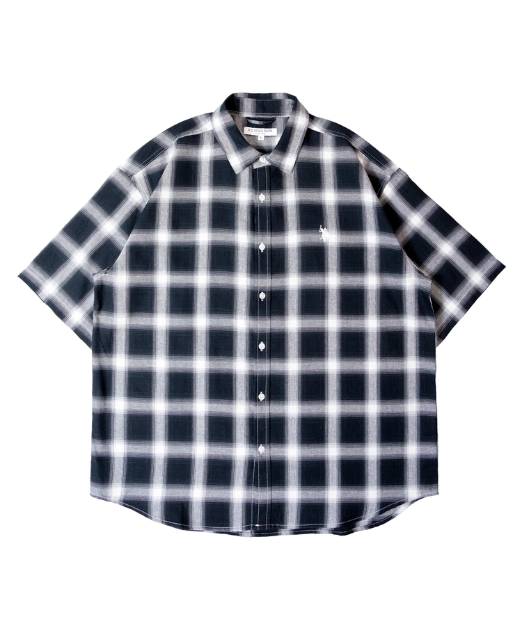 JACKROSE(ジャックローズ) |U.S. Polo Assn./ユーエスポロアッスン 半袖オンブレチェックシャツ(MENS)