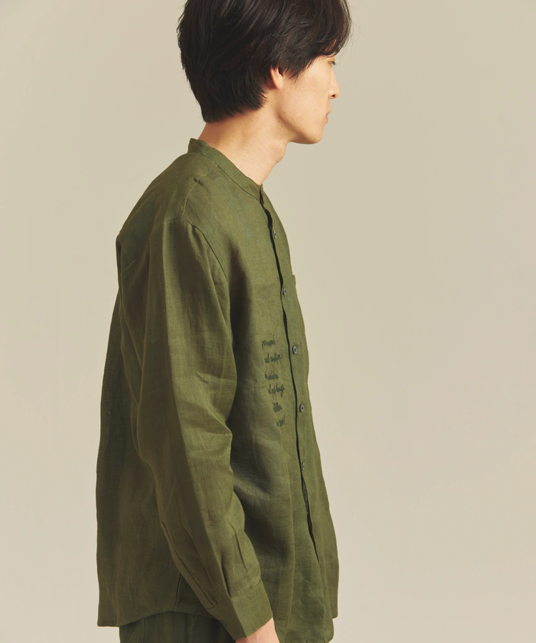 JACKROSE(ジャックローズ) |BAYCANT/ベイカント リネン100% バンドカラーLSシャツ *セットアップ対応(MENS)