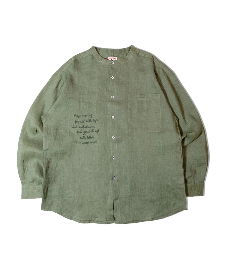 JACKROSE(ジャックローズ) |BAYCANT/ベイカント リネン100% バンドカラーLSシャツ *セットアップ対応(MENS)