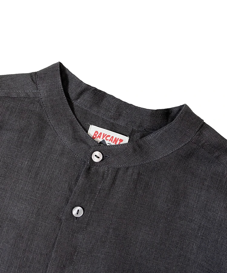 JACKROSE(ジャックローズ) |BAYCANT/ベイカント リネン100% バンドカラーLSシャツ *セットアップ対応(MENS)