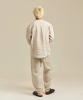 JACKROSE(ジャックローズ) |BAYCANT/ベイカント リネン100% バンドカラーLSシャツ *セットアップ対応(MENS)